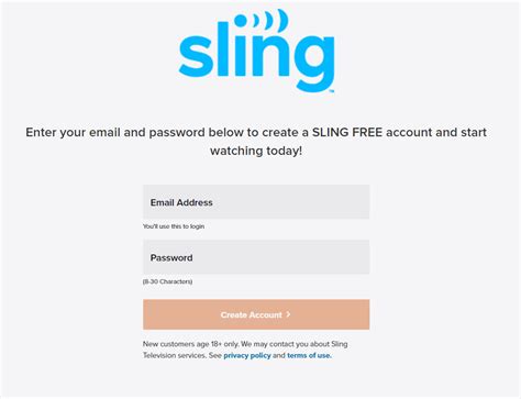 sling tv sign in